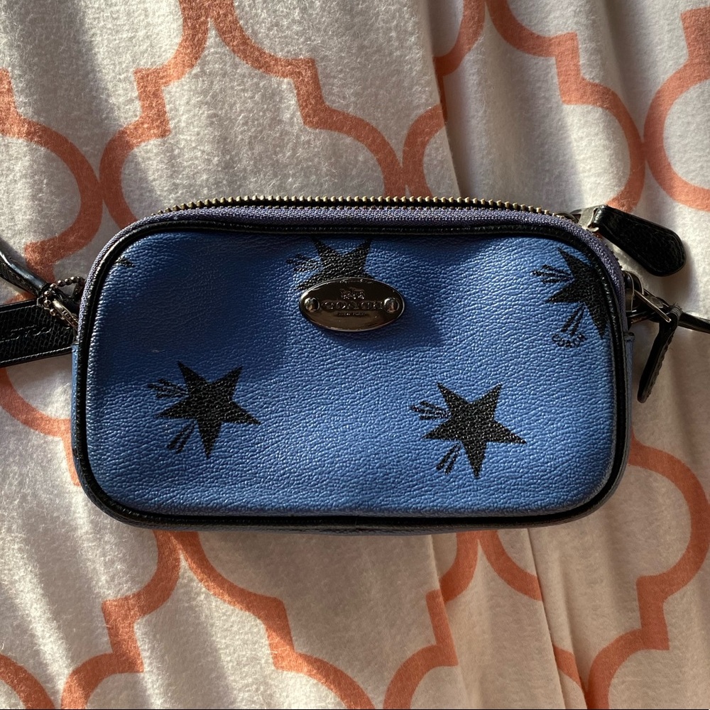 Blue w/ Black Star Crossbody Purse